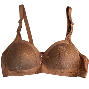 Prima Valentina Lace Accent Brown Bra 38C